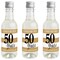 Big Dot of Happiness We Still Do - 50th Wedding Anniversary - Mini Wine and Champagne Bottle Label Stickers - Anniversary Party Favor Gift - Set of 16
